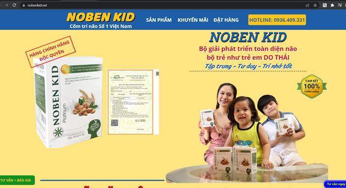 Cốm Noben Kid: Nhiều quảng cáo bổ sung công dụng nằm ngoài nội dung cấp phép - Ảnh 1.