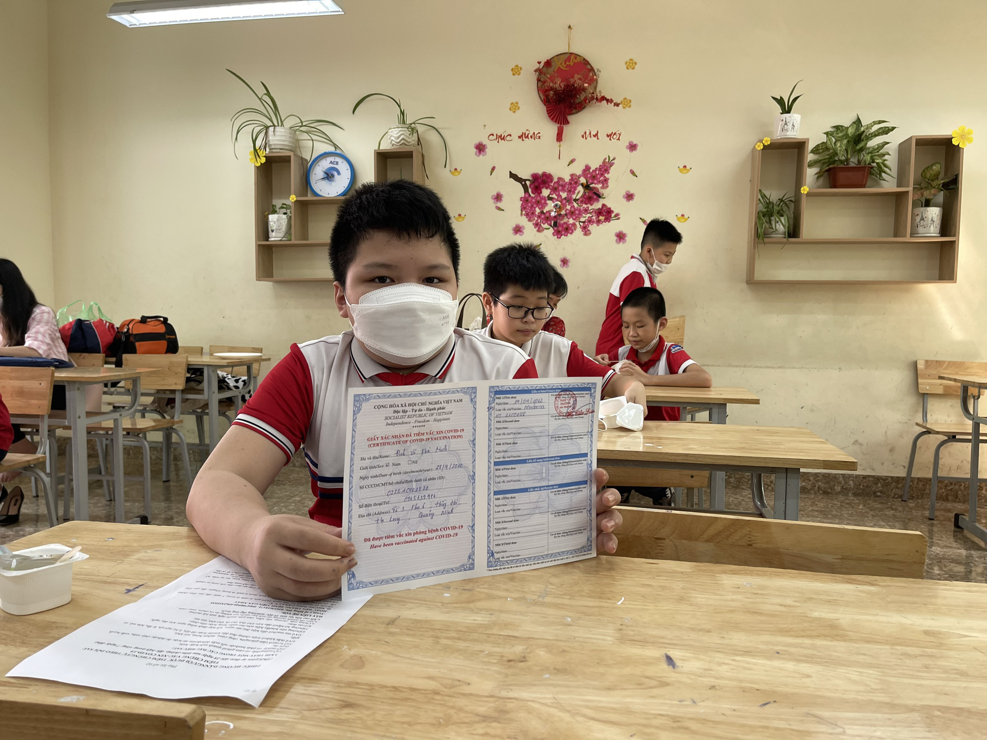 Hình ảnh về toàn bộ quy trình tiêm vaccine phòng COVID-19 cho trẻ từ 5 - dưới 12 tuổi tại Quảng Ninh - Ảnh 7.