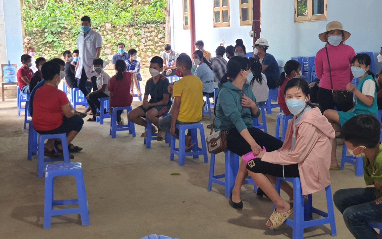 Huyện đầu tiên của tỉnh Sơn La triển khai tiêm 8 nghìn  mũi vaccine COVID-19 cho trẻ từ 5 - dưới 12 tuổi 