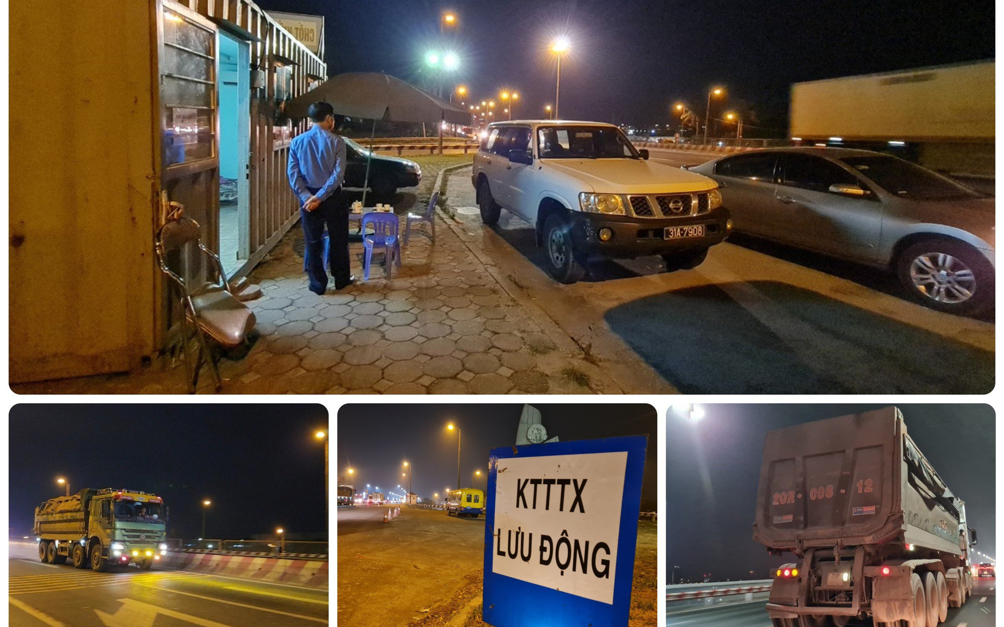 Xe có dấu hiệu vi phạm tải trọng chạy rầm rộ trên cầu Thăng Long, cả TTGT và CSGT đều không muốn… kiểm tra
