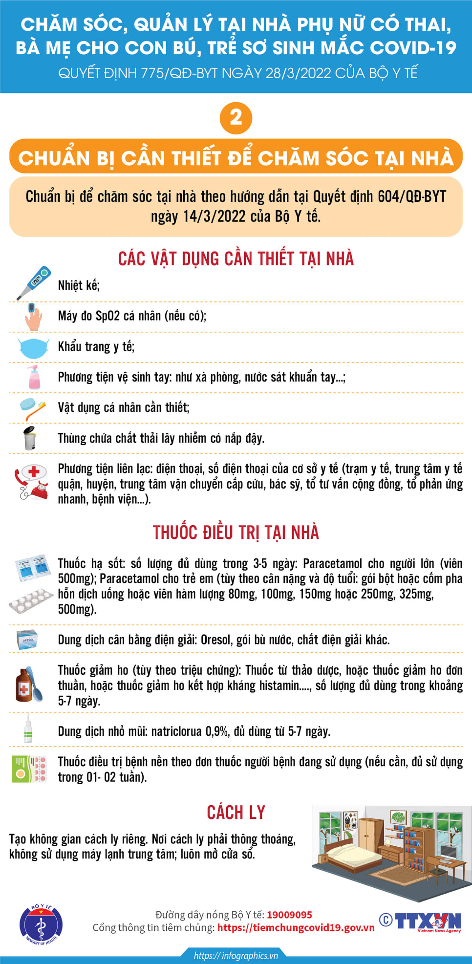 [Infographic] - Chăm sóc F0 mang thai, mẹ cho con bú và trẻ sơ sinh điều trị tại nhà - Ảnh 2.
