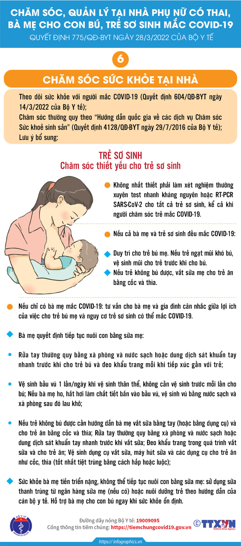 [Infographic] - Chăm sóc F0 mang thai, mẹ cho con bú và trẻ sơ sinh điều trị tại nhà - Ảnh 4.