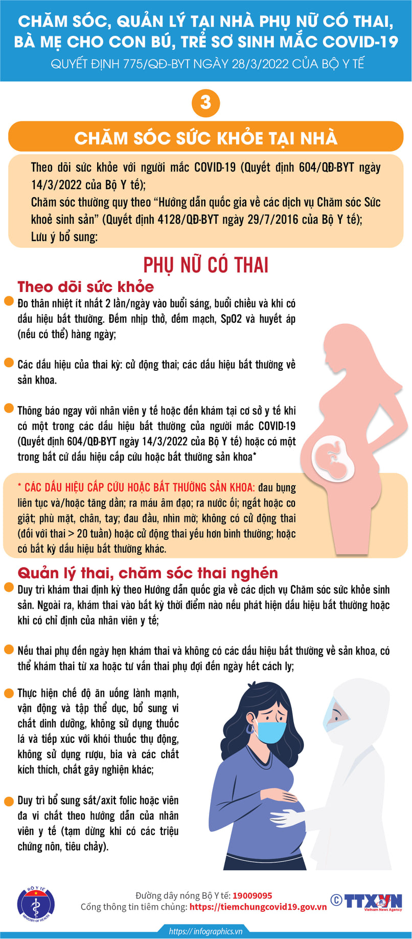 [Infographic] - Chăm sóc F0 mang thai, mẹ cho con bú và trẻ sơ sinh điều trị tại nhà - Ảnh 3.