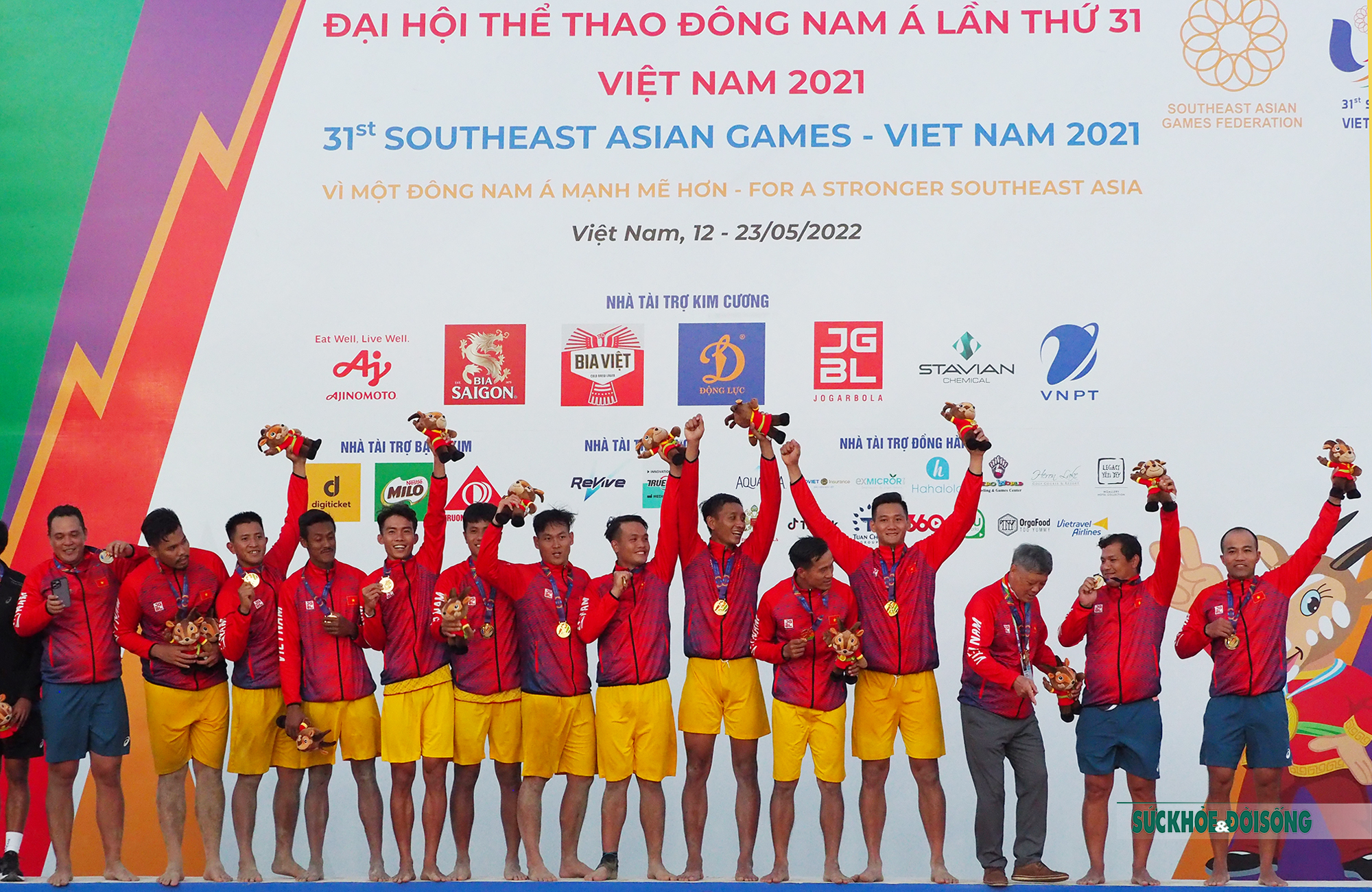 Đội tuyển bóng ném bãi biển nam Việt Nam bảo vệ thành công Huy chương Vàng tại kỳ SEA Games 31 - Ảnh 3.