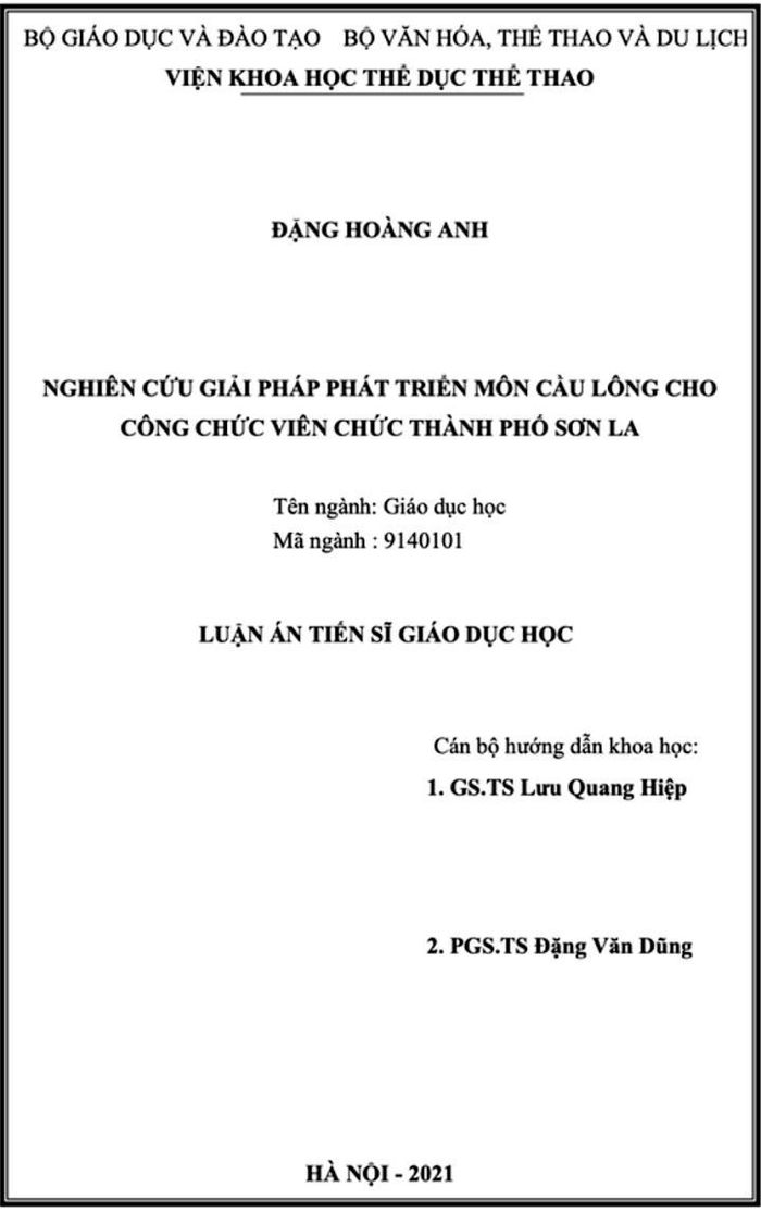 Người trong cuộc nói gì về luận án tiến sĩ môn cầu lông? - Ảnh 1.