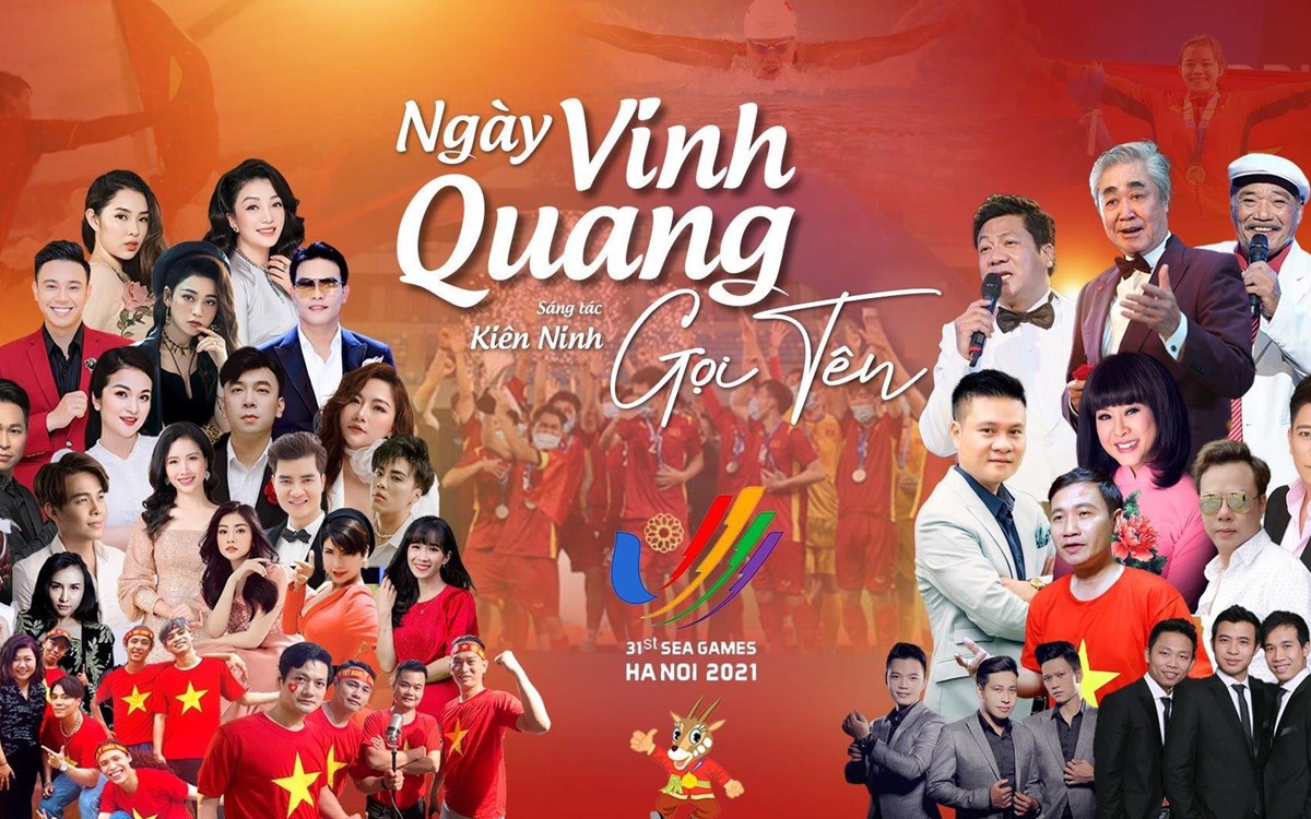 Hơn 50 nghệ sỹ hai miền cùng hát để cổ vũ đoàn thể thao Việt Nam