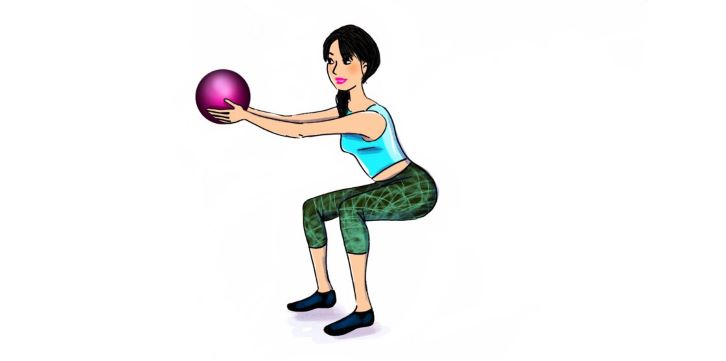 5 bài tập với bóng giúp tăng cường cơ bắp - Ảnh 3.