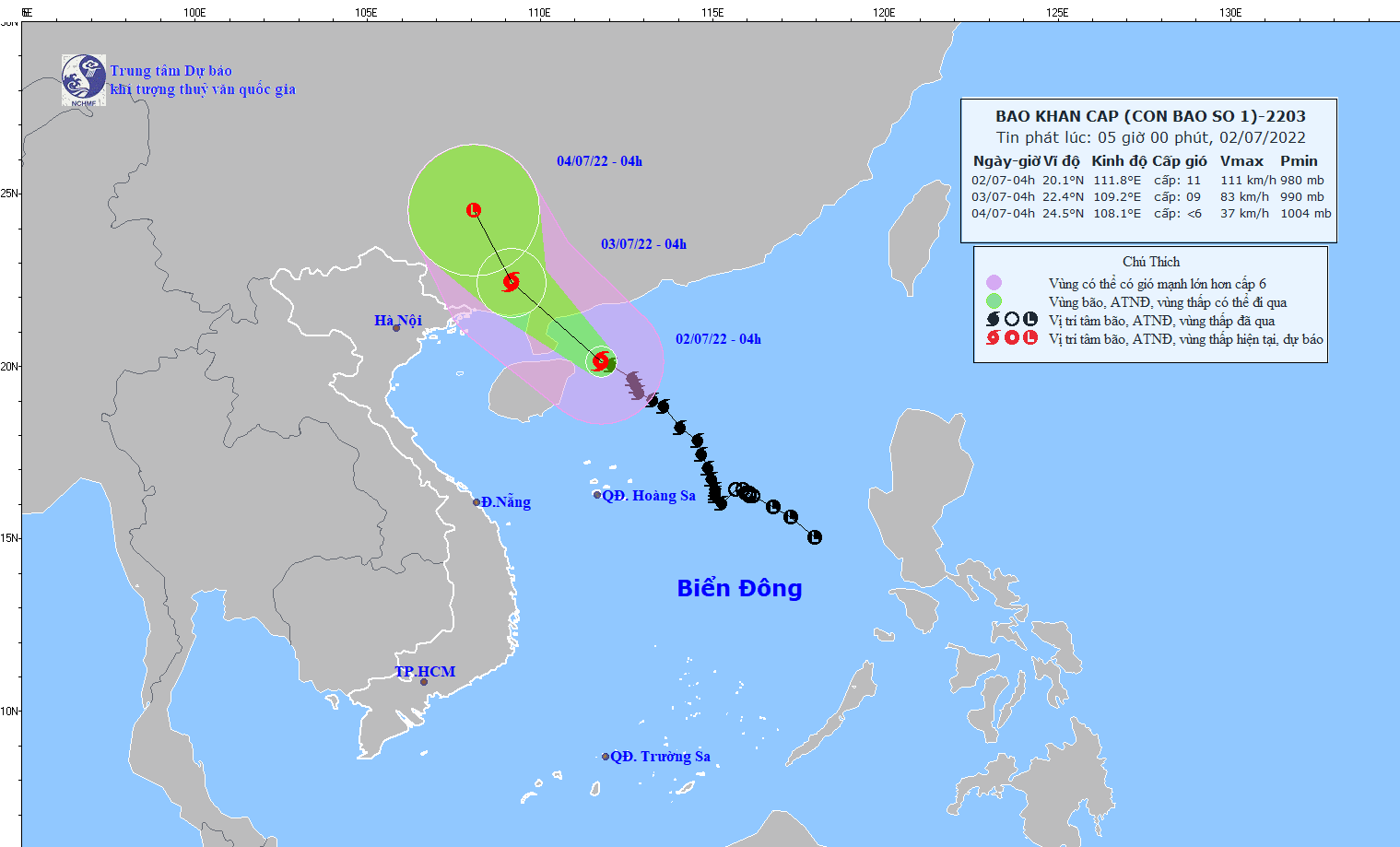 Bão số 1 giật cấp 14 cách Quảng Ninh khoảng 400km - Ảnh 1.