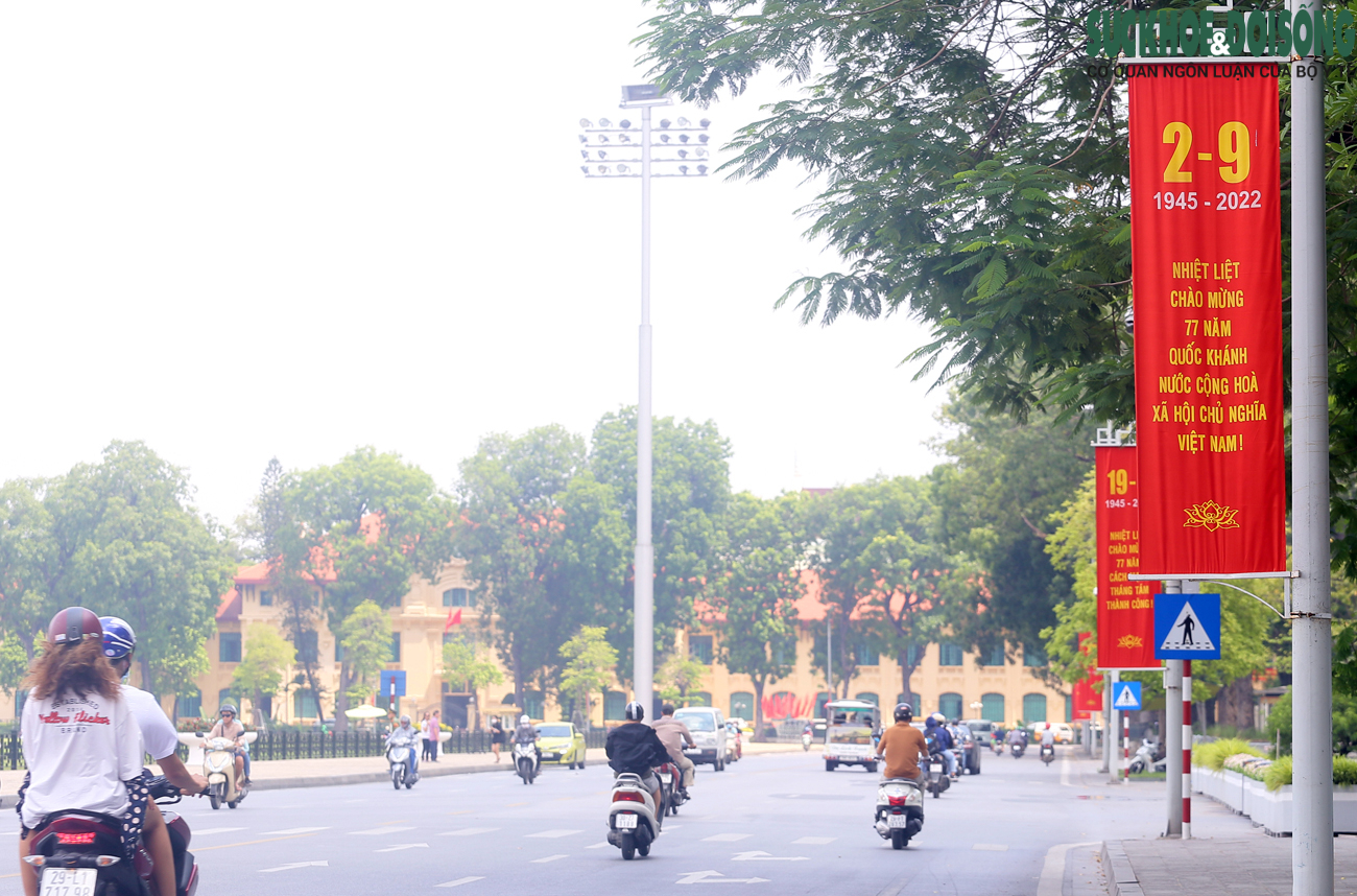Thủ đô rợp cờ đỏ sao vàng kỷ niệm 77 năm Quốc khánh 2/9 nước Cộng hòa xã hội chủ nghĩa Việt Nam - Ảnh 4.