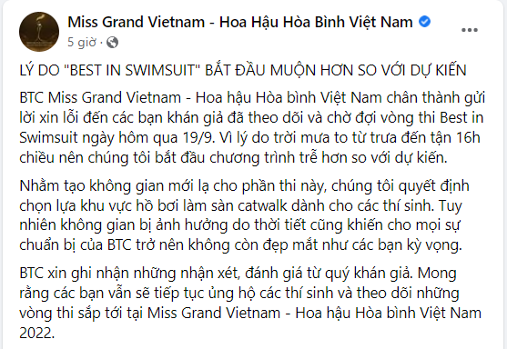 BTC Miss Grand Vietnam lên tiếng về phần thi trình diễn bikini gây nhiều tranh cãi - Ảnh 2.