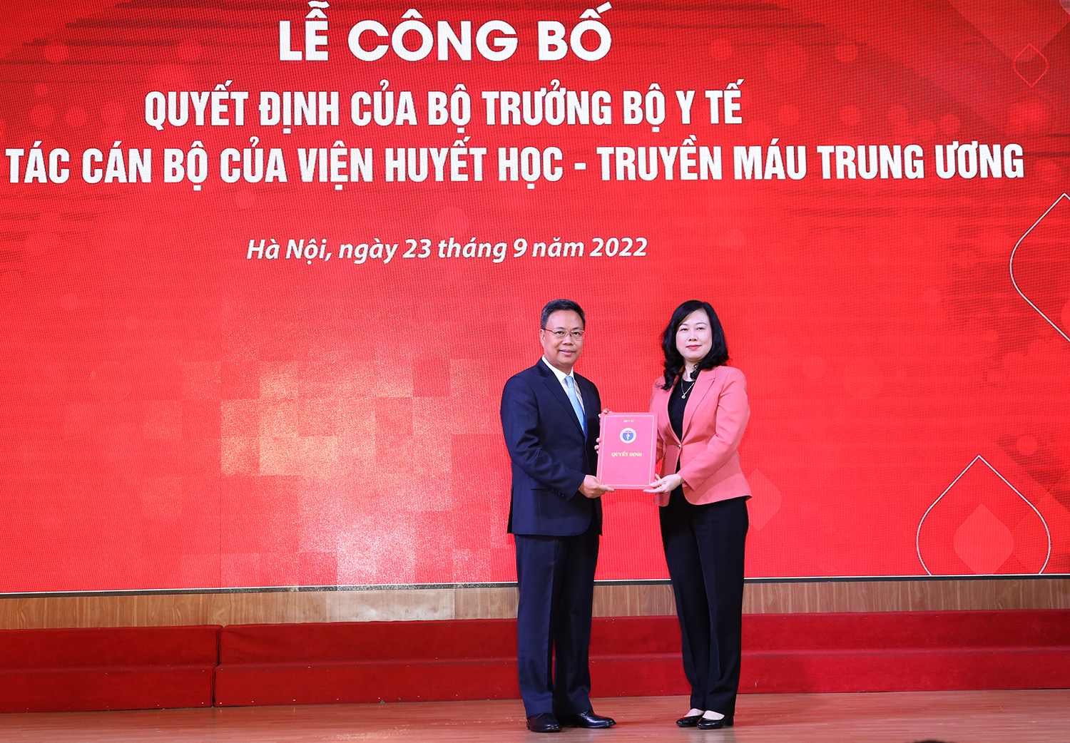 PGS.TS Nguyễn Hà Thanh giữ chức Viện trưởng Viện Huyết học – Truyền máu TW từ ngày 1/10 - Ảnh 2.