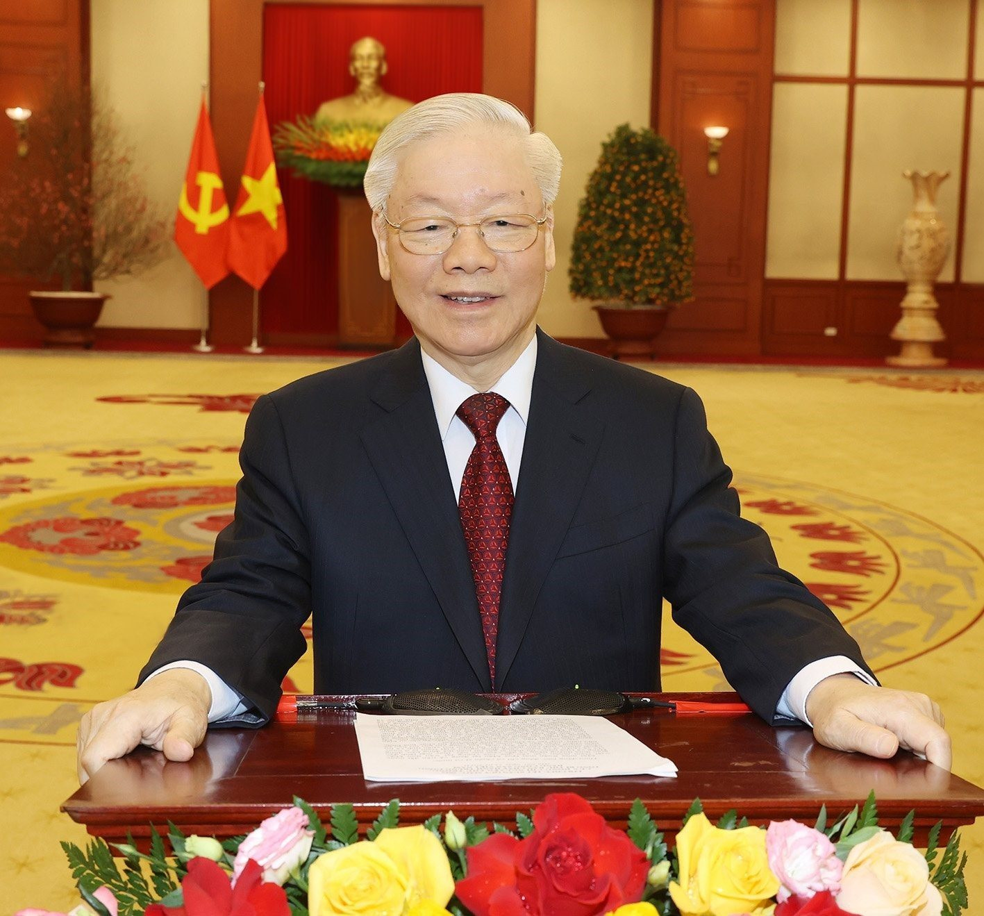 Lời chúc Tết của Tổng Bí thư Nguyễn Phú Trọng nhân dịp Xuân Quý Mão 2023 - Ảnh 1.