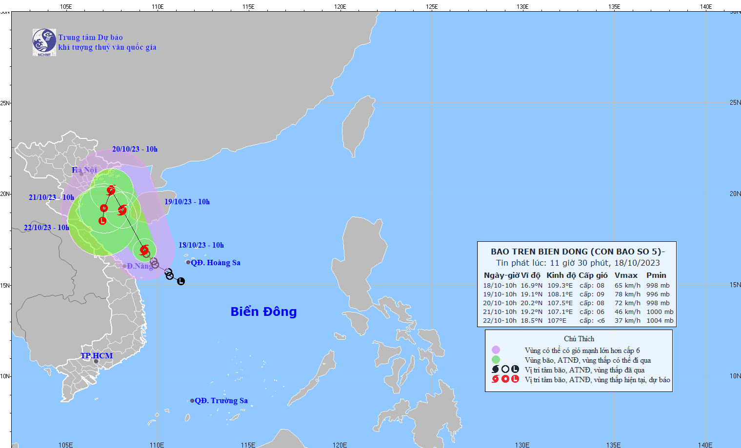 Biển Đông đón bão số 5, gió giật cấp 12 và có khả năng mạnh thêm - Ảnh 2.