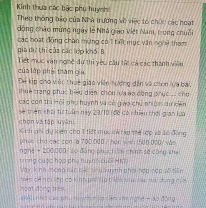 Cấm Ban đại diện cha mẹ học sinh thu ngoài quy định - Ảnh 1.