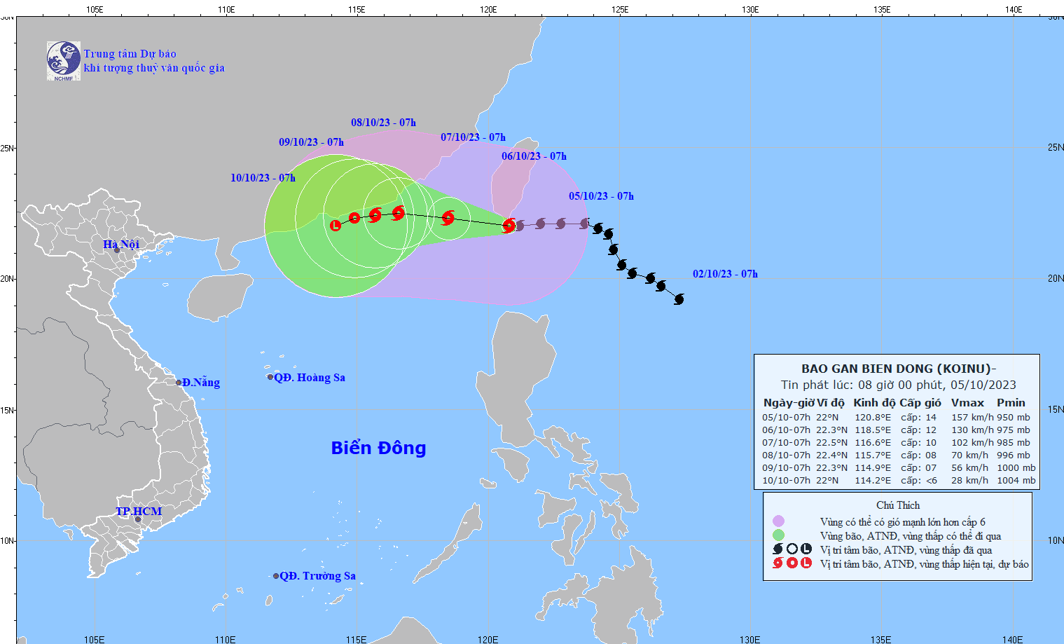 Hôm nay bão Koinu tiến vào Biển Đông, gió giật cấp 17, biển động mạnh - Ảnh 2.