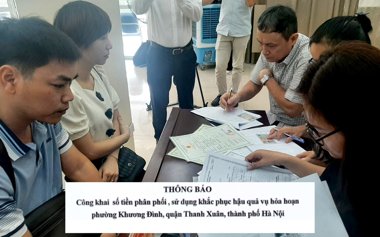 Quận Thanh Xuân công khai cách sử dụng số tiền ủng hộ nạn nhân vụ cháy chung cư