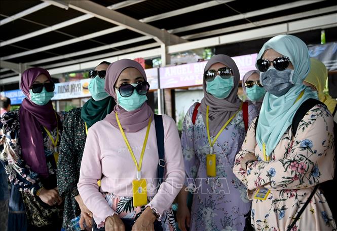 Indonesia kêu gọi người dân đeo khẩu trang phòng bệnh hô hấp- Ảnh 1.