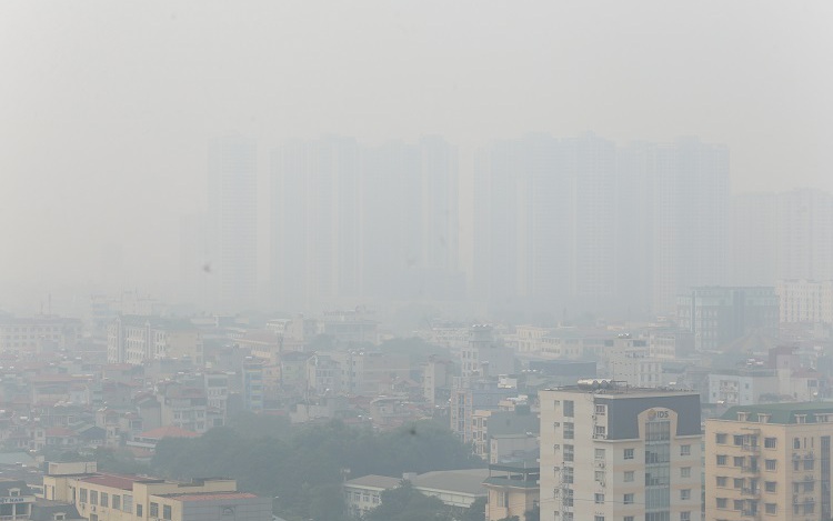 Trời mù mịt, Hà Nội lại ô nhiễm không khí nghiêm trọng