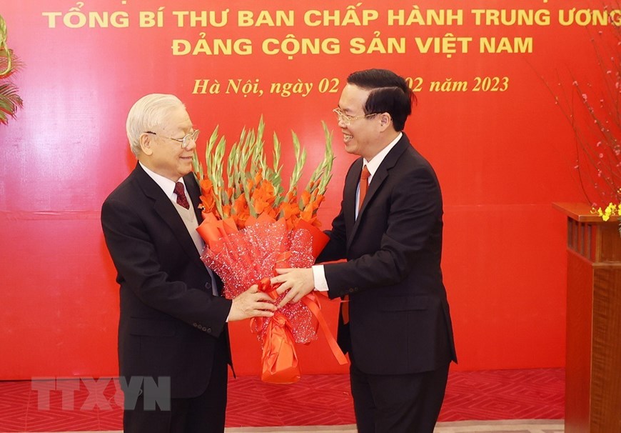 Tổng Bí thư Nguyễn Phú Trọng nhận Huy hiệu 55 năm tuổi Đảng - Ảnh 4.
