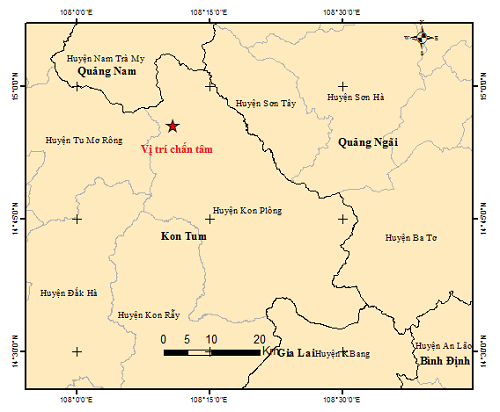 Kon Tum lại liên tiếp động đất - Ảnh 2.