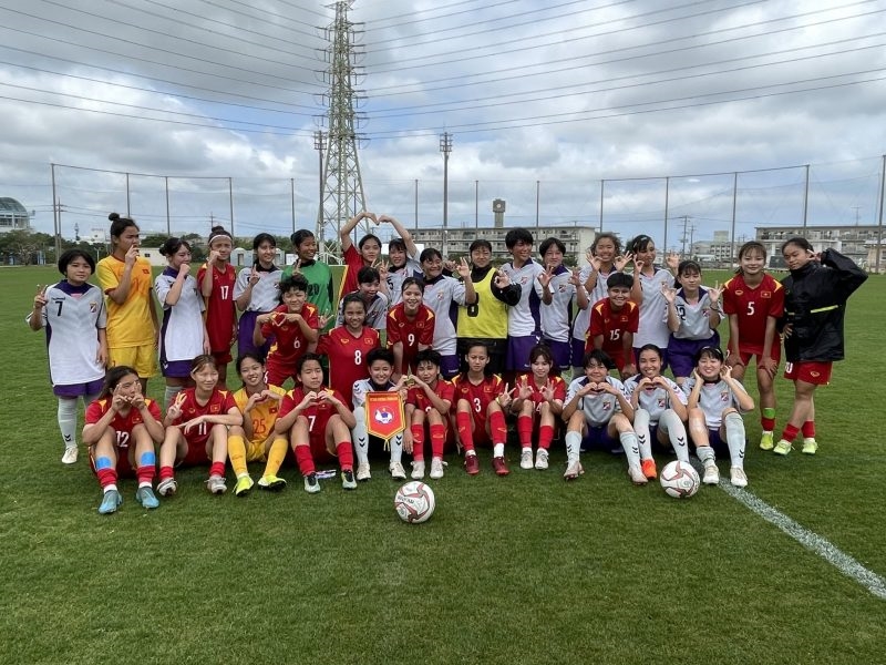 Đội tuyển U17 nữ Việt Nam thắng đậm U17 nữ Okinawa với tỷ số 10-0 - Ảnh 2.