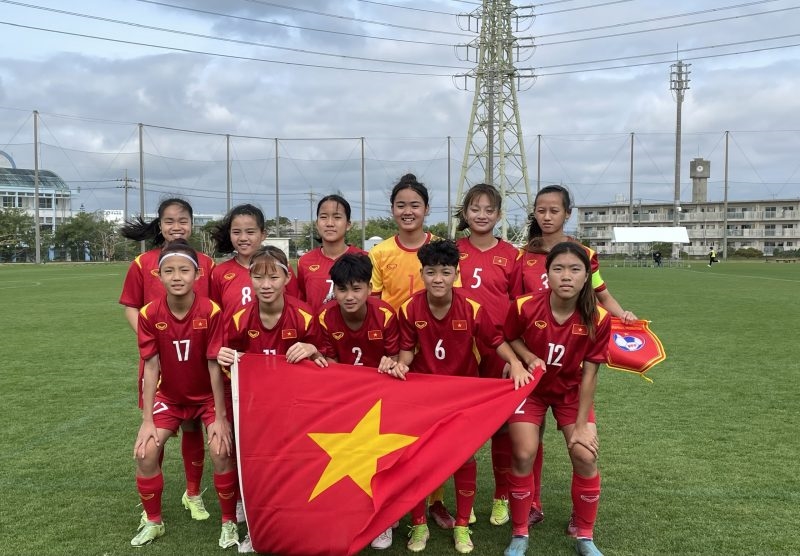 Đội tuyển U17 nữ Việt Nam thắng đậm U17 nữ Okinawa với tỷ số 10-0 - Ảnh 1.
