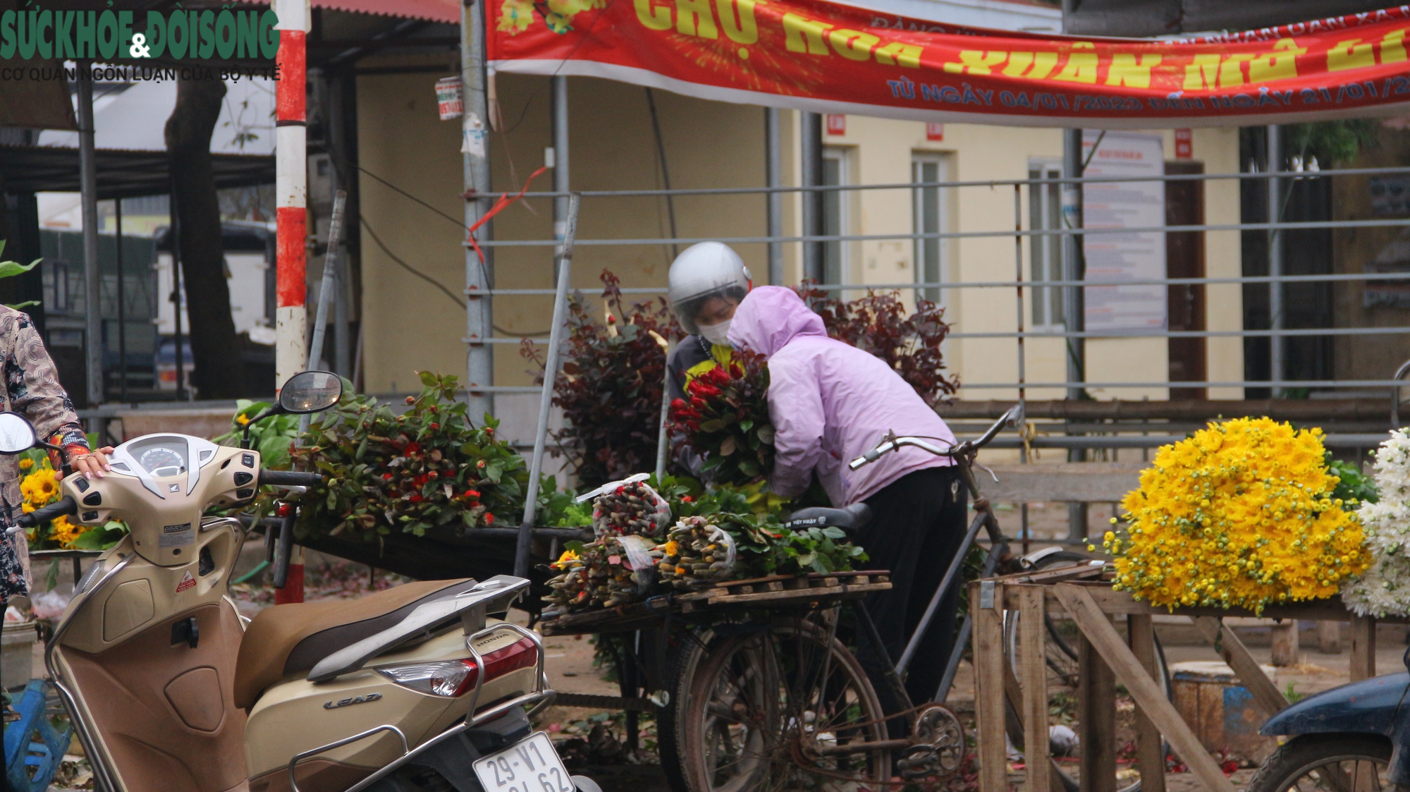 Tiểu thương &quot;luôn tay luôn chân&quot; vào ngày 8/3 tại chợ hoa lớn nhất Hà Nội - Ảnh 2.