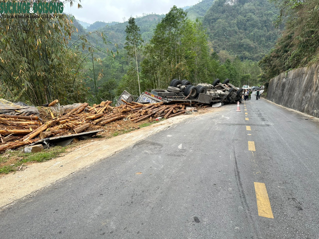Nguyên nhân vụ lật xe chở gỗ trên quốc lộ khiến 2 người tử vong - Ảnh 2.