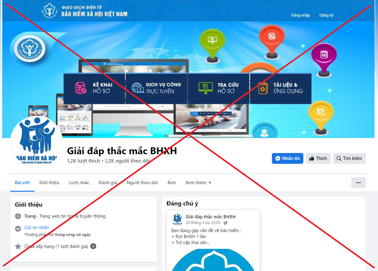 Cảnh báo tiếp tục xuất hiện Fanpage giả mạo BHXH Việt Nam để lừa đảo, chiếm đoạt tài sản người dân

 - Ảnh 2.