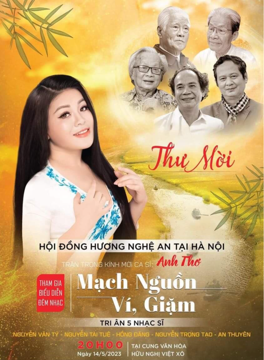 Rạng sáng 12/5, Anh Thơ bị tố bỏ diễn đêm nhạc tri ân 5 nhạc sĩ nổi tiếng xứ Nghệ vì… trùng show khác