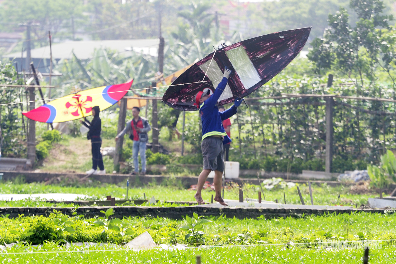 Khoảnh khắc du khách nước ngoài xem người dân Hà Nội thả diều dưới cái nắng gay gắt - Ảnh 8.
