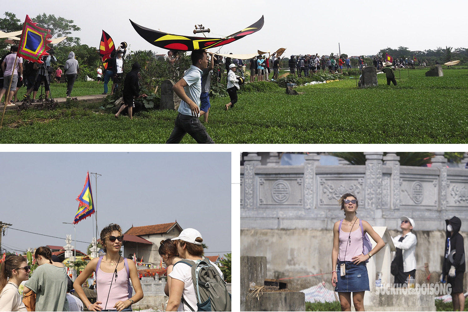 Khoảnh khắc du khách nước ngoài xem người dân Hà Nội thả diều dưới cái nắng gay gắt - Ảnh 3.