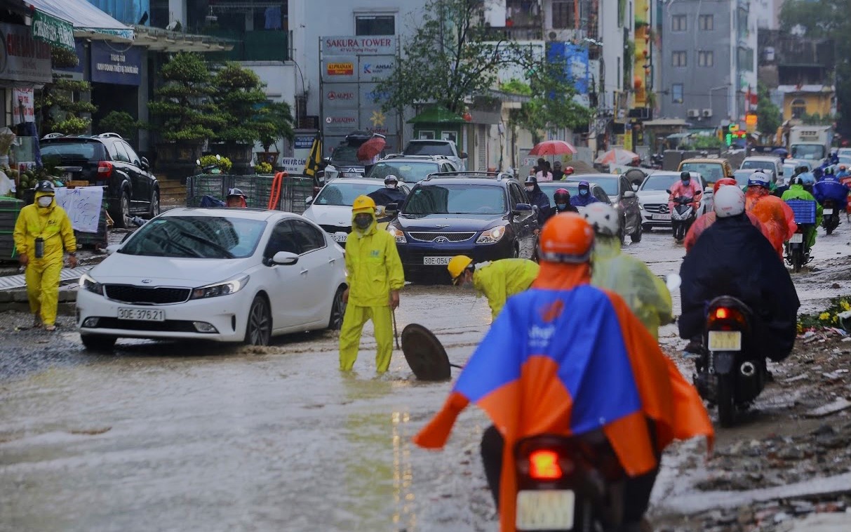 Nhiều khu vực nội thành Hà Nội có thể ngập nếu mưa lớn với tần suất cao