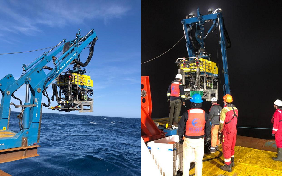 Cận cảnh robot thăm dò và trục vớt các mảnh vỡ tàu lặn Titan dưới đáy biển