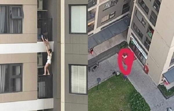 Trải đệm hơi cứu sống một cô gái nhảy từ tầng 7 chung cư - Ảnh 2.