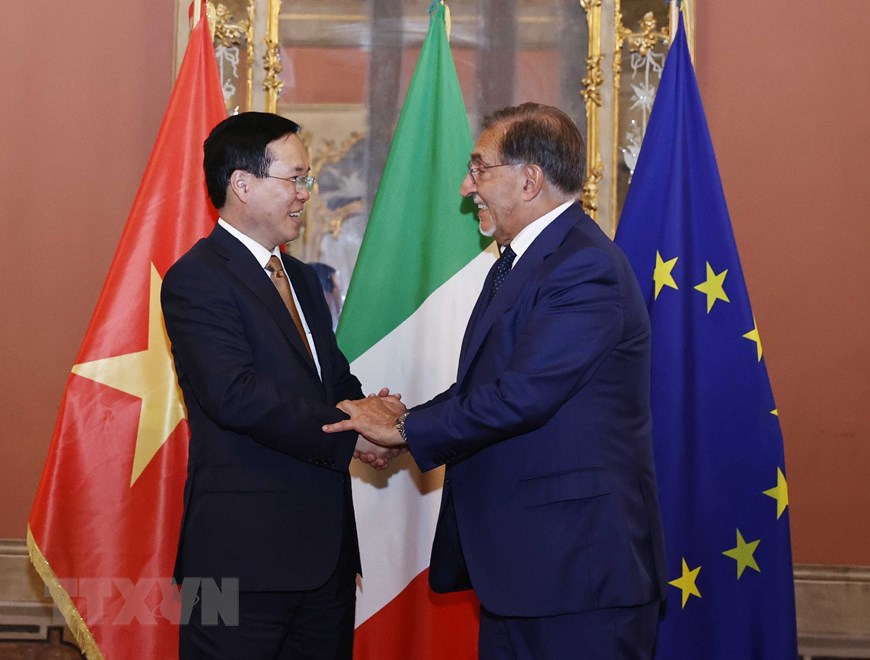 Chủ tịch nước Võ Văn Thưởng gặp Chủ tịch Thượng viện và Hạ viện Italy - Ảnh 1.