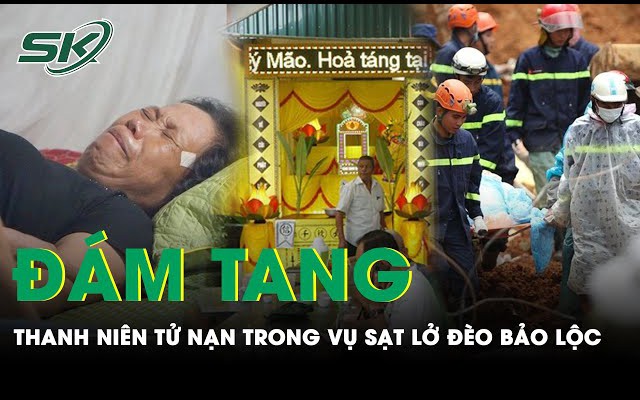 Đám tang nam thanh niên tử nạn trong vụ sạt lở đèo Bảo Lộc: Mẹ ruột khóc ngất bên linh cữu con