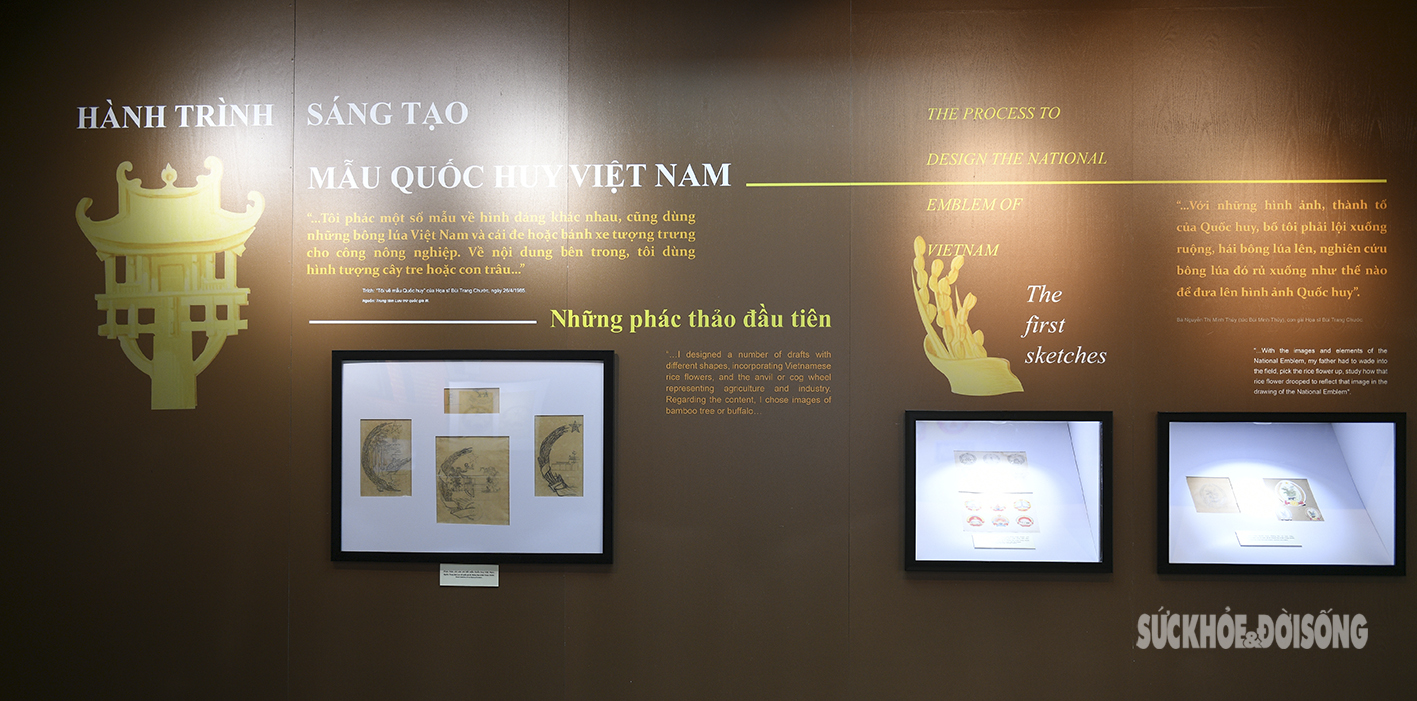 Chiêm ngưỡng “Bảo vật quốc gia - Phác thảo mẫu Quốc huy Việt Nam” của cố họa sĩ Bùi Trang Chước - Ảnh 15.