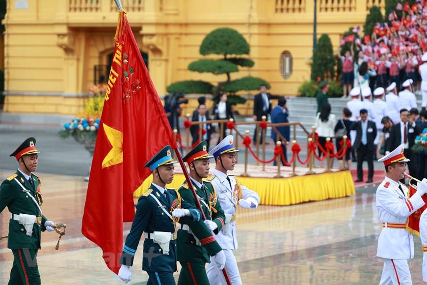 Hình ảnh đón Tổng thống Hoa Kỳ Joseph R. Biden, Jr. tại Phủ Chủ tịch - Ảnh 2.