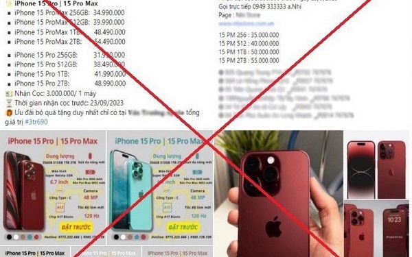 Cảnh báo lừa đảo mua Iphone 15 qua mạng