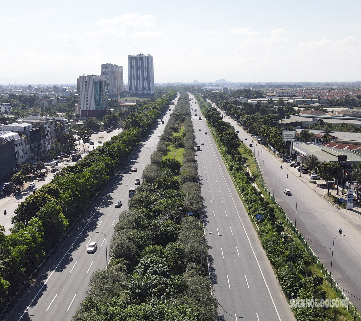 Đại lộ hiện đại nhất Việt Nam nhìn từ trên cao như một khu 'rừng tái sinh' - Ảnh 6.