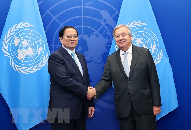 Thủ tướng Phạm Minh Chính gặp Tổng Thư ký Liên hợp quốc - Ảnh 1.
