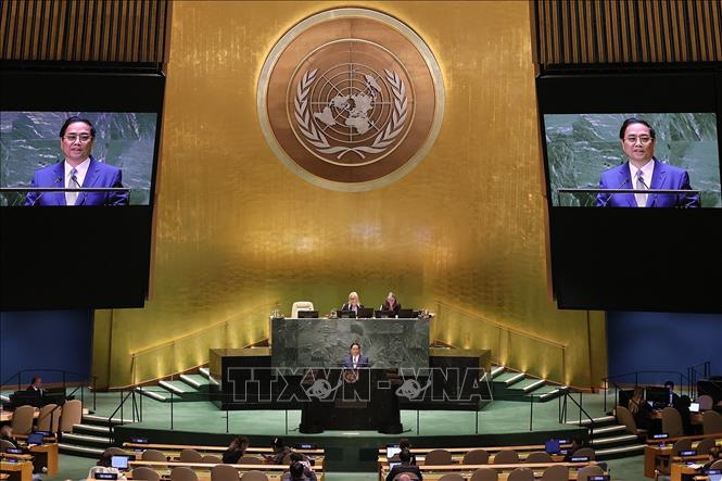 Thủ tướng Phạm Minh Chính phát biểu tại Phiên thảo luận chung cấp cao Đại hội đồng Liên hợp quốc - Ảnh 2.