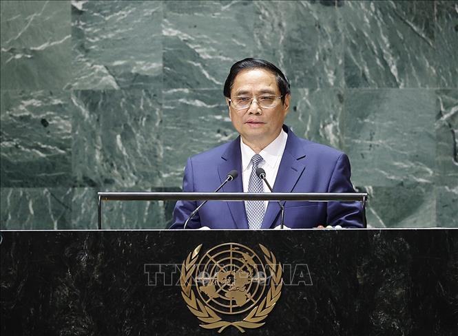 Thủ tướng Phạm Minh Chính phát biểu tại Phiên thảo luận chung cấp cao Đại hội đồng Liên hợp quốc - Ảnh 1.