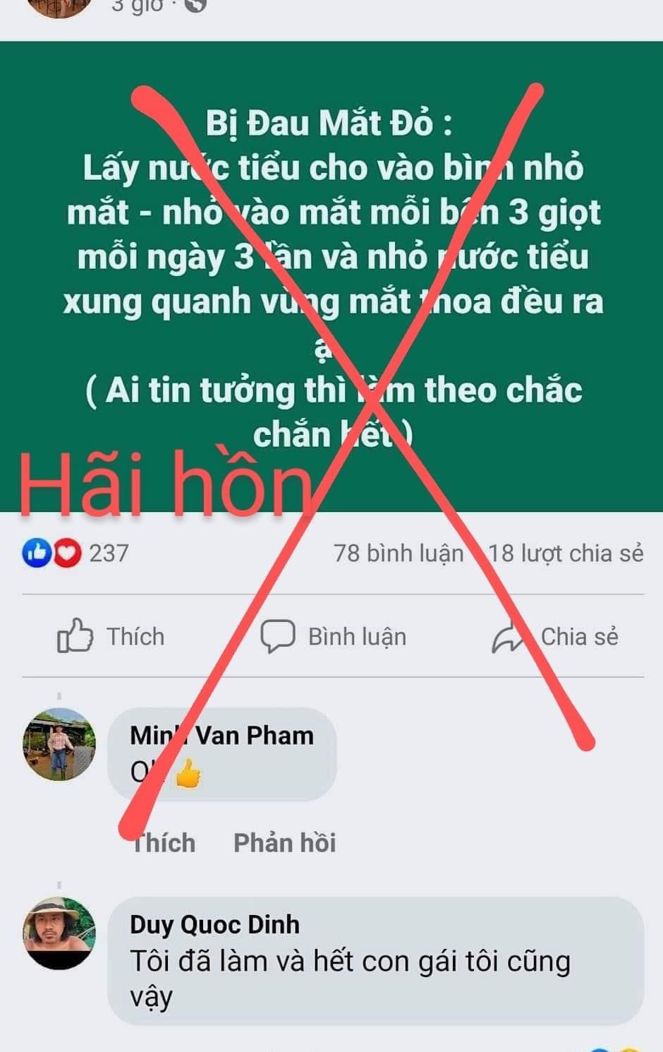 Đúng hay sai việc dùng nước tiểu nhỏ vào mắt chữa đau mắt đỏ? - Ảnh 1.