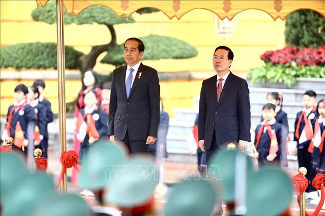 Chủ tịch nước chủ trì lễ đón Tổng thống Indonesia thăm cấp Nhà nước tới Việt Nam- Ảnh 2.