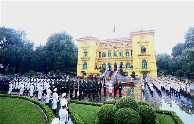 Chủ tịch nước chủ trì lễ đón Tổng thống Indonesia thăm cấp Nhà nước tới Việt Nam- Ảnh 4.