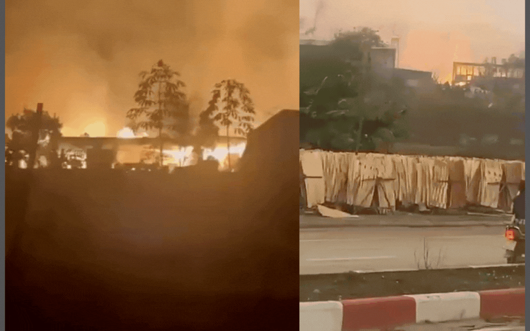 Video cháy lớn tại xưởng gỗ ở Phú Thọ suốt nhiều giờ