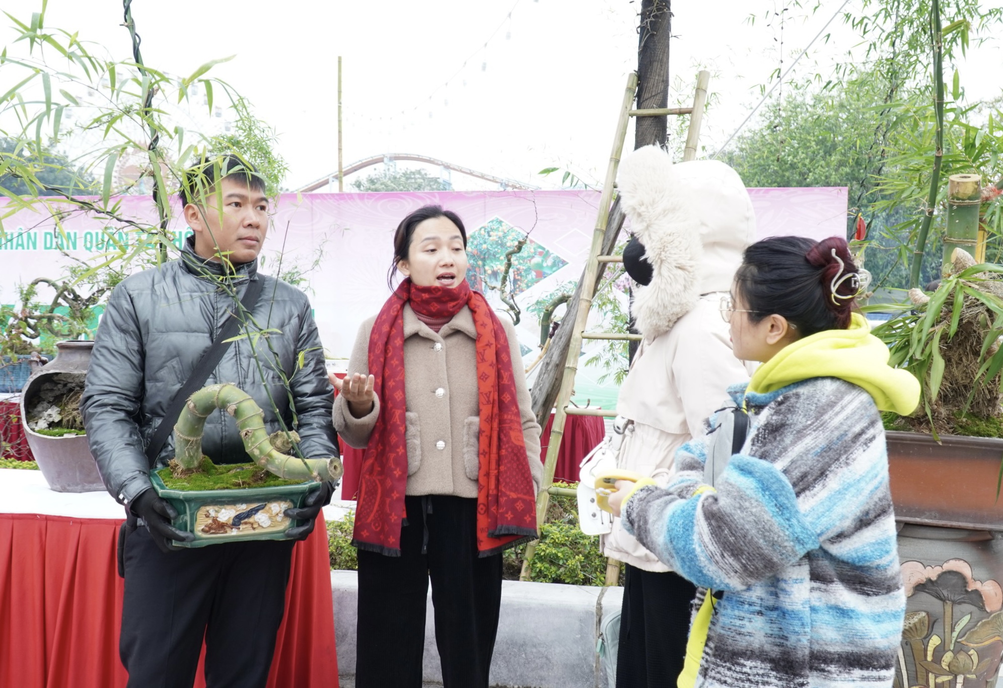 Lần đầu tiên Triển lãm Bonsai tre, Lễ hội hoa đào, quất cảnh được tổ chức tại Hà Nội- Ảnh 6.