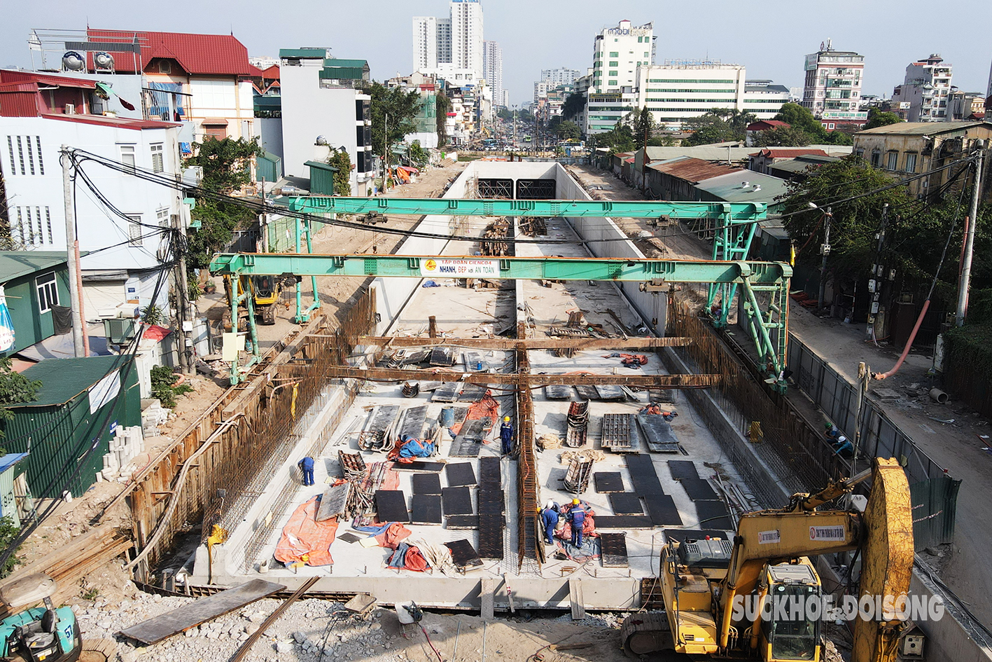 Hầm chui Giải Phóng - Kim Đồng dần lộ diện- Ảnh 1.